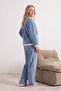 Light Blue Color Block Wellsoft Knitted Pajamas Set Thmaw27Pt00110 - 3
