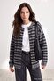 Anthracite Striped Oversize Hijab Knitwear Cardigantctaw27Th00007 - 2