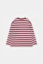Burgundy Girls' Striped Oversize Thin Knitted Sweatshirt Tkdaw27Sw00071 - 8