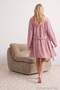 Pink Zebra Patterned Soft Buttoned Knitted Dressing Gown Thmaw27Sb00004 - 2