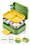 Happi Nutrition Container 1 Liter Stainless Steel 2 Compartment Leakproof Food Storage Container