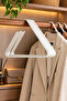 Metal Triangle Clothes Hanger Set of 6 – White Color, Wardrobe Interior Clothes Rack