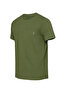 Men's Khaki 100% Cotton Slim Fit Crew Neck Short Sleeve T-Shirt - 4