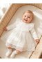 Baby Girl Mevlütlük Dress with Bandana and Lace, Newborn Hospital Release Wedding Dress Evening Dress 100% Cotton 4034