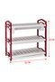 3-Tier Plastic Dish Rack White/Red 18x58x27centimeter - 6