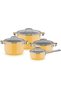 Fusiontec Cookware Set Mango Yellow 4 Pieces