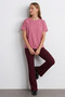 Women's Comfort Fit Basic Powder Loose T-Shirt - 2