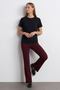 Women's Comfort Fit Basic Black Loose T-Shirt - 4