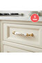 5 Pieces Bud Porcelain Furniture Handle 128 mm Gold Gilt Pattern