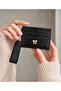 Black Bow Detailed Hanging Card Holder – Minimal Women's Card Wallet