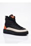 BA0811 High Black Sole Parachute Fabric Orange Faux Leather Detailed Mid-Ankle Sports Boot - 3