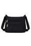 Black Shoulder Bag Water Resistant Crinkle Fabric 4100 - 5