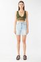 Women's Cropped Jean Shorts Light Blue - 3