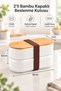 2-Piece Bamboo Lid Storage and Lunch Box – 2-Tier, 20 X 9 X 5.5 cm - 2