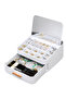 Stylish and Functional Mirrored Jewelry Organizer with Drawer, Automatic Opening Mirror Design (22X20X8 cm) - 3