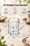 Set of 6 Glass Cups with Handles, 4 cm Diameter × 5 cm Height, 35 ml - 2