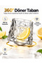 1 Piece of Crystal-Looking 360 Degree Rotating Spinning Top Whiskey Glass - 3