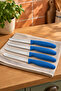 4-Piece Ultra Sharp Serrated Blade Set, Blue 22 cm 100% Guaranteed Stainless Steel - 5