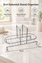 Black Liquid Soap Dispenser Stand Countertop Bathroom Kitchen Organizer, Silver Oval Organizer - 2