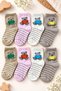 8 Pairs Toe Seamless Teddy Bear Patterned Girl's Socket