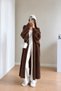 Women's Oversize Balloon Sleeve Long Knitwear Cardigan, Stone, Beige, Black, Brown, Yellow