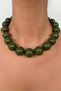 Mod Collection Large Beaded Colorful Necklace - Khaki Green - 2