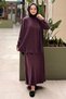 Heddy Tunic Skirt Set with Wrinkled Fabric on the Sides