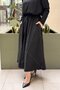 Elastic Waist Sporty Stitched Skirt - 3