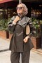 Wide Collar Zipper and Buttoned Leather Trench Coat