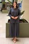 Layered Patterned Tunic Skirt Set - 2