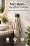 Black Square Adhesive Single Hook Robe Bathroom Hanger Adhesive Hanger