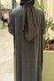 Pocket Button Detailed Cupra Full Length Dress - 4