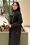 Collar Zipper Detailed Full Length Dress with Pockets - 3