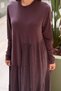 Asymmetrical Wrap Dress in Combination with Full-Length Skirt - 5