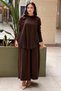 Heddy Tunic Skirt Set with Wrinkled Fabric on the Sides
