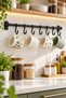 Black Retro 6 Row Hanger Decorative Retro Kitchen Towel Rack, Cup Mug Hanger - 2