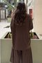 Layered Patterned Tunic Trouser Set - 4