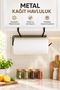 Black Cabinet Paper Holder Towel Rack Napkin Holder Hanger Paper Towel Holder