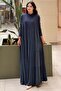 Asymmetrical Wrap Dress in Combination with Full-Length Skirt