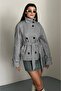 Women's Mock Neck Belted Short Lined Melton Coat - 8