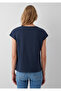 Floral Printed Navy Blue T-Shirt Regular Fit / Normal Cut 1614144-70487 - 6