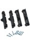 CPU Fan Retainer Bracket 4 Pcs Black CPU Fan Support Bracket and 8 Pcs Mounting Screws for AM4