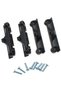 CPU Fan Retainer Bracket 4 Pcs Black CPU Fan Support Bracket and 8 Pcs Mounting Screws for AM4 - 5