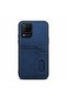 Huawei P40 Lite Compatible Case Luxury Leather Case with Card Holder Navy Blue - 2