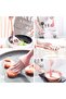 12-Piece Silicone Cooking Utensils Set,Heat-Resistant Kitchen Tools with Wooden Handles,Non-Scratch BPA-Free Utensils,Pink - 7