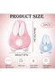 Set of 2 Plush Hand Towels for Bathroom and Kitchen,Soft Absorbent Quick Dry Face Towels with Hanging Loop,Blue and Pink - 2