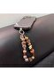 Cute Leopard Heart Phone Charm and Keychain,Stylish Bag Accessory with Tether Tab and Pompoms for Women - 4