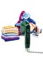 Mini Portable Handheld Garment Steamer,2-in-1 Wet & Dry Micro Steam Iron with Ceramic Soleplate,60ml Water Tank,Green - 7