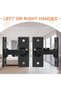 90 Degree Sliding Door Latch,304 Stainless Steel Barn Door Lock,2.36 x 0.87 in,Black - 3
