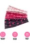 3-Piece Cancer Awareness Turban Headband Set,Pink Ribbon Sports Hair Bands,White,Rose,and Pink - 3
